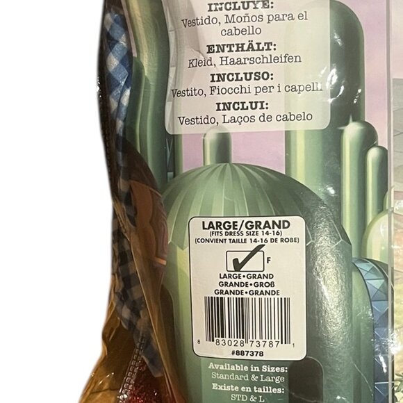 ✨ Wizard of Oz Dorothy Costume Set L 14-16 w/ Ruby Slippers & Toto 🌈 - Picture 3 of 5